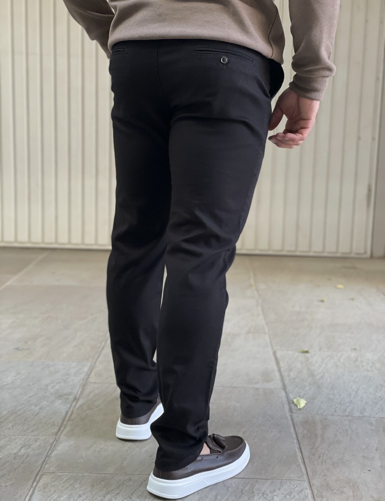 Ben Tailor ανδρικό μαύρο υφασμάτινο Chinos παντελόνι 0178 φωτογραφία